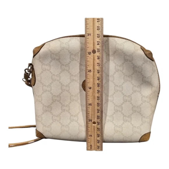 Gucci Plus Vintage Beige and Tan Crossbody Bag GUC with COA - Picture 9 of 11